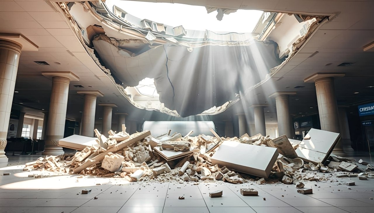 palma flughafen decke eingestürzt